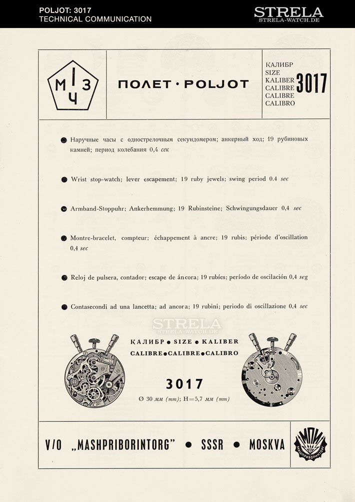 POLJOT 3017 - Spare parts list